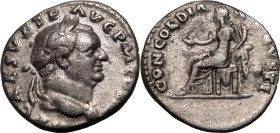 Roman Empire Vespasian AD 72-73 AR Denarius Good Very Fine