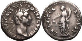 Roman Empire Nerva AD 97 AR Denarius About Very Fine; old cabinet tone