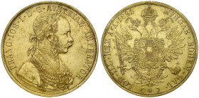 Austria, Franciszek Józef 1848-1916, 4 dukaty 1891, Wiedeń.