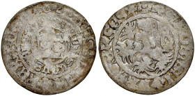 Czechy, Władysław II Jagiellończyk 1471-1516, Grosz praski, Av.: Korona królewska, Rv.: Lew czeski.