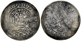 Czechy, Władysław II Jagiellończyk 1471-1516, Grosz praski, Av.: Korona królewska, Rv.: Lew czeski.