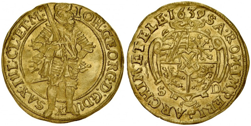Germany, Sachsen, Johann Georg I. 1615-1656, Dukat 1639, Dresden. Fr. 2684,&nbsp...