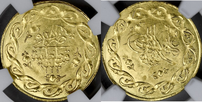Turkey, Mahmud 1808-1839, Cedid Mahmudiye AH 1223/28, Istambul. KM 645, certyfik...