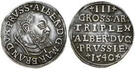 Prusy Książęce, Albrecht Hohenzollern 1525-1568, Trojak 1540, Królewiec.