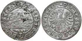 Śląsk, Księstwo Legnicko-Brzesko-Wołowskie, Jerzy III Brzeski, Ludwik IV i Chrystian Wołowsko-Oławski 1639-1663, 3 krajcary 1657 E-W, Brzeg.