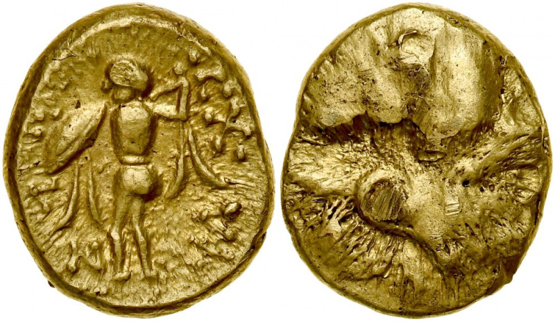 Celtowie, Bojowie, 1/8 stater, Atena Alkidemos. Paulsen 135-136, złoto, waga 1,0...
