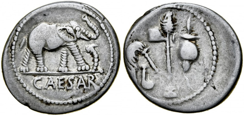 Rzym, Roman Republic, Denar 49-48 r. p.n.e., Julius Caesar. Crawford 443/1, RSC ...