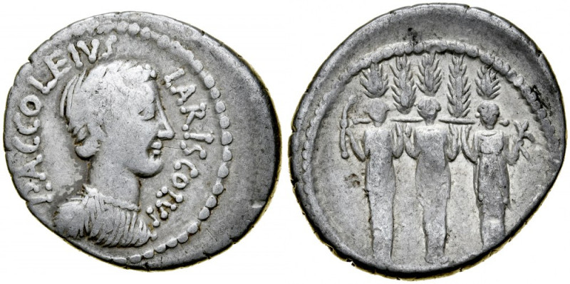Rzym, Roman Republic, Denar 43 r. p.n.e., P. Accoleius Lariscolus. Crawford 486/...