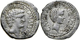 Rzym, Roman Republic, Denar 41 r. p.n.e., Octavianus August / Marcus Antonius