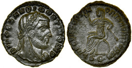 Rzym, Kaludiusz II Gocki 268-270, 1/2 follisa, pośmiertna emisja z 317-318, Saloniki.