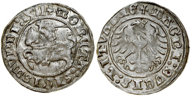 Zygmunt I Stary 1506-1548, Półgrosz 1511, Wilno. Kop. 3134, Gum. 507, stan śwież...