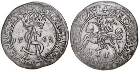 Zygmunt II August 1545-1572, Trojak 1562, Wilno.