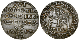 Zygmunt II August 1545-1572, Trojak szyderczy 1565, Wilno. R.