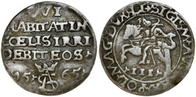 Zygmunt II August 1545-1572, Trojak szyderczy 1565, Wilno. R.