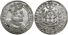 Zygmunt III 1587-1632, Ort 1618, Gdańsk, liść klonu, R