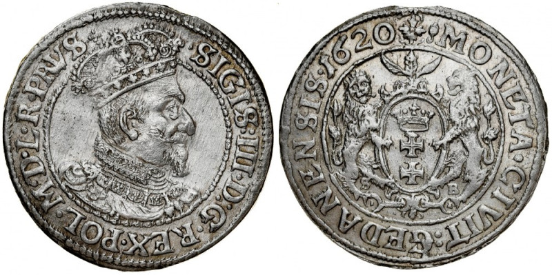 Zygmunt III 1587-1632, Ort 1620 S-B/S-A, Gdańsk. Kop. 7499, Kurp. 2251, Gum. 138...