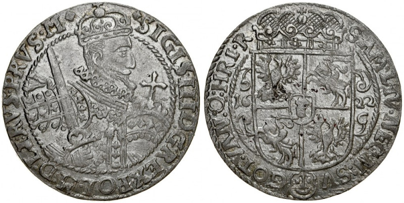 Zygmunt III 1587-1632, Ort 1622, Bydgoszcz. Kop. 1279, Gum. 1177,&nbsp;Shatalin ...