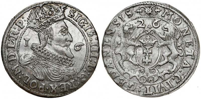Zygmunt III 1587-1632, Ort 1626, Gdańsk. Kop. 7507, Gum. 1393,&nbsp;Shatalin G26...