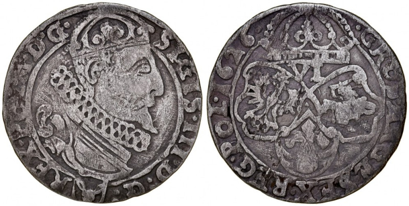 Zygmunt III 1587-1632, Szóstak 1626, Kraków, błąd REX POL MDG. Kop. 1264, Gum. 1...
