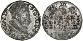 Zygmunt III 1587-1632, Trojak 1588 I-D, Olkusz.