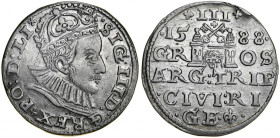 Zygmunt III 1587-1632, Trojak 1588, Ryga.