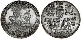 Zygmunt III 1587-1632, Trojak 1593, Malbork.