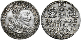 Zygmunt III 1587-1632, Trojak 1593, Malbork.