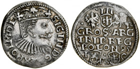 Zygmunt III 1587-1632, Trojak 1595, Bydgoszcz.