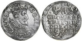 Zygmunt III 1587-1632, Trojak 1595, Bydgoszcz.