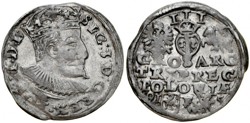 Zygmunt III 1587-1632, Trojak 1595, Lublin. Kop. 1020, Iger L.95.3.a, Gum. 1034....