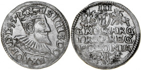 Zygmunt III 1587-1632, Trojak 1595, Wschowa.