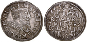 Zygmunt III 1587-1632, Trojak 1596, Bydgoszcz.