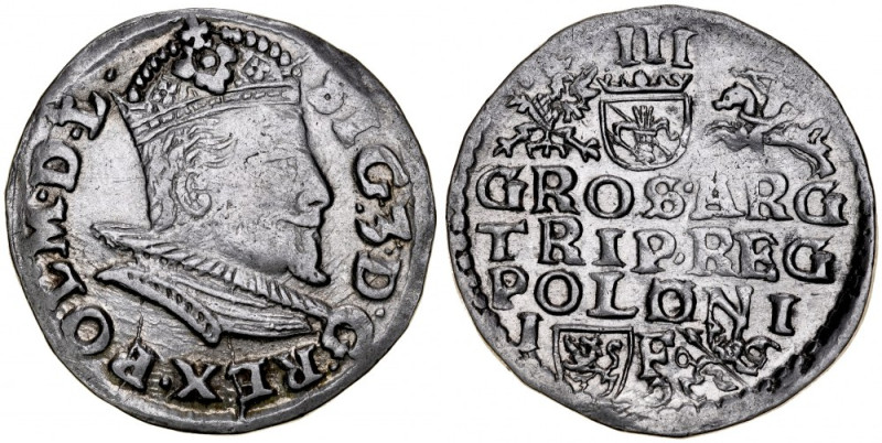 Zygmunt III 1587-1632, Trojak 1596, Lublin. Kop. 1053, Iger L.96.5, Gum. 1052, M...