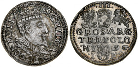 Zygmunt III 1587-1632, Trojak 1596, Olkusz.