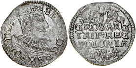 Zygmunt III 1587-1632, Trojak 1596, Wschowa.