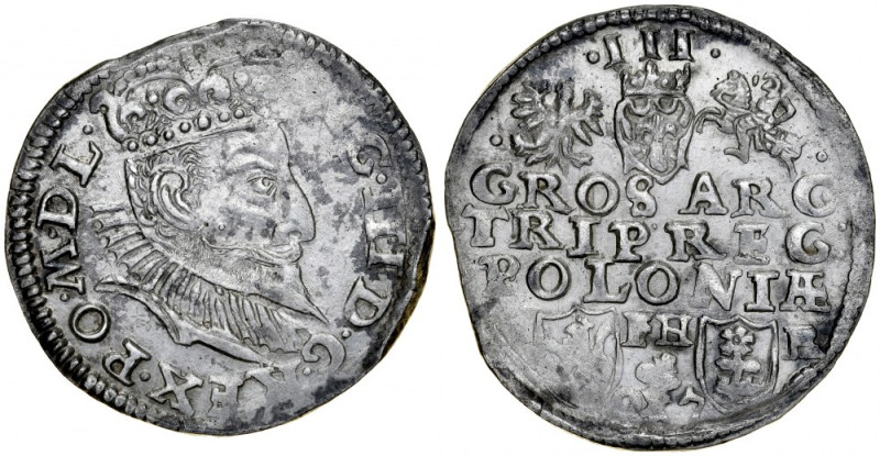 Zygmunt III 1587-1632, Trojak 1597, Poznań. Kop. 1060, Iger P.97.4.b, Gum. 1055,...
