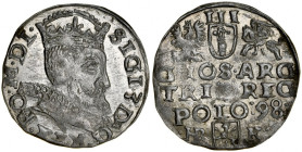Zygmunt III 1587-1632, Trojak 1598, Wschowa.