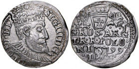 Zygmunt III 1587-1632, Trojak 1599, Olkusz.