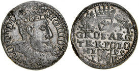 Zygmunt III 1587-1632, Trojak 1599, Olkusz.