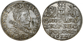 Zygmunt III 1587-1632, Trojak 1601 K, Kraków.