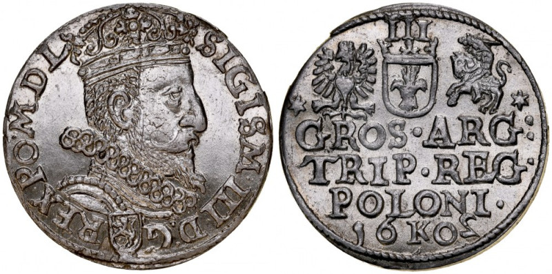Zygmunt III 1587-1632, Trojak 1602 K, Kraków. Kop. 1199, Iger K.02.1.b, Gum. 112...