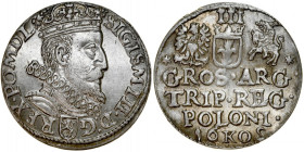 Zygmunt III 1587-1632, Trojak 1602 K, Kraków.