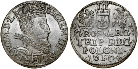 Zygmunt III 1587-1632, Trojak 1604 K, Kraków.