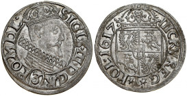Zygmunt III 1587-1632, Trzykrucierzówka 1617, Kraków.