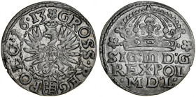 Zygmunt III 1587-1632, Grosz 1613, Kraków.