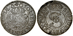 Zygmunt III 1587-1632, Szeląg 1592, Malbork.