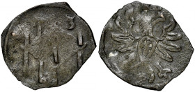 Zygmunt III 1587-1632, Denar 1613, Łobżenica. RRR.