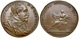 Szwecja, Medal autorstwa Hedlingera z 1733 roku wybity z okazji inauguracji uniwersytety w Uppsali.