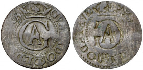 Gustaw II Adolf 1626-1632, Szeląg, Elbląg? Ryga?, jednostronny destrukt menniczy.