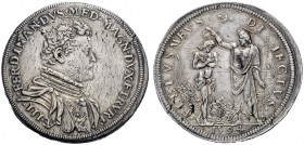 MONETE E MEDAGLIE DI ZECCHE ITALIANE 
 Firenze 
 Ferdinando I de’Medici, 1587-1609. II periodo: granduca di Toscana, 1588-1609. Piastra 1594, AR 32,...